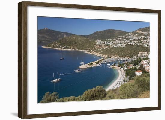 View over Town and Harbour with Gulets-Stuart Black-Framed Photographic Print