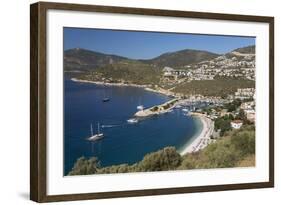 View over Town and Harbour with Gulets-Stuart Black-Framed Photographic Print