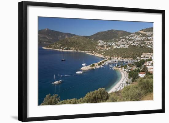 View over Town and Harbour with Gulets-Stuart Black-Framed Photographic Print