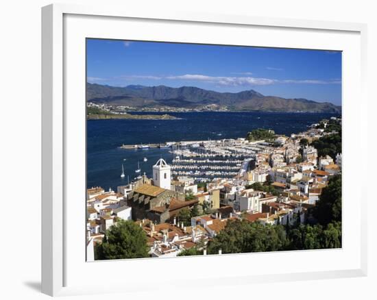 View over Town and Port, El Port De La Selva, Costa Brava, Catalunya, Spain, Mediterranean-Stuart Black-Framed Photographic Print