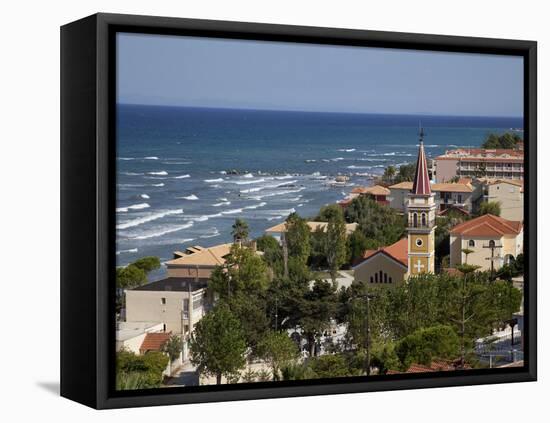 View over Town, Argassi, Zante, Ionian Islands, Greek Islands, Greece, Europe-Frank Fell-Framed Stretched Canvas