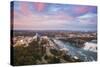View over Victoria Park Towards Rainbow Bridge and the American Falls, Niagara Falls-Jane Sweeney-Stretched Canvas
