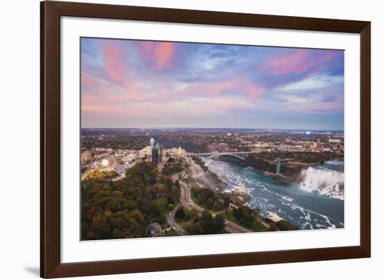 View over Victoria Park Towards Rainbow Bridge and the American Falls, Niagara Falls-Jane Sweeney-Framed Photographic Print