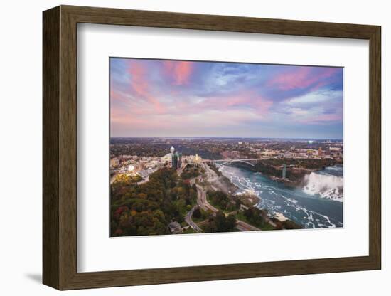 View over Victoria Park Towards Rainbow Bridge and the American Falls, Niagara Falls-Jane Sweeney-Framed Photographic Print