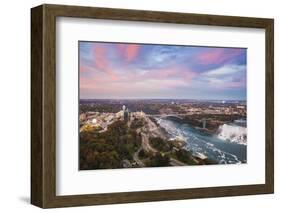 View over Victoria Park Towards Rainbow Bridge and the American Falls, Niagara Falls-Jane Sweeney-Framed Photographic Print