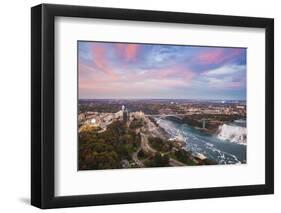 View over Victoria Park Towards Rainbow Bridge and the American Falls, Niagara Falls-Jane Sweeney-Framed Photographic Print