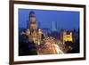 View over Victoria Terminus or Chhatrapati Shivaji Terminus and Central Mumbai-Peter Adams-Framed Photographic Print