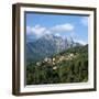 View over Village and Bavella Mountains, Zonza, South Corsica, Corsica, France, Europe-Stuart Black-Framed Premium Photographic Print