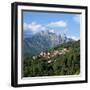 View over Village and Bavella Mountains, Zonza, South Corsica, Corsica, France, Europe-Stuart Black-Framed Premium Photographic Print
