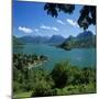 View over Village and Lake Annecy, Talloires, Lake Annecy, Rhone Alpes, France, Europe-Stuart Black-Mounted Photographic Print