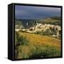 View over Village and Minervois Vineyards, Minerve, Languedoc-Roussillon, France, Europe-Stuart Black-Framed Stretched Canvas
