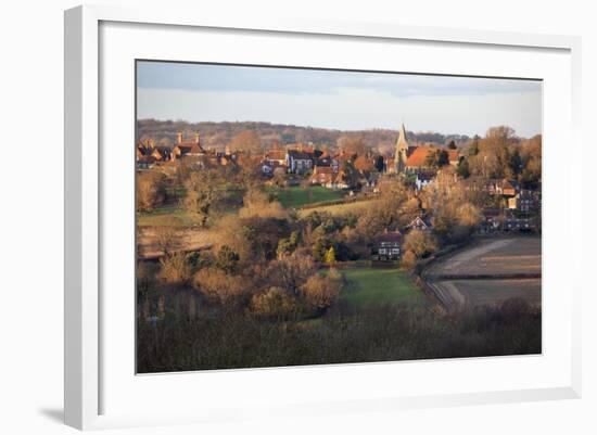View over Village, Burwash, East Sussex, England, United Kingdom, Europe-Stuart Black-Framed Photographic Print