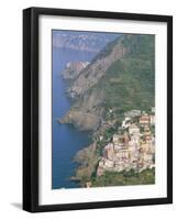 View Over Village of Riomaggiore, Cinque Terre, Unesco World Heritage Site, Liguria, Italy-Bruno Morandi-Framed Photographic Print