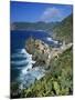 View over Village on the Riviera Di Levante, Vernazza, Cinque Terre, UNESCO World Heritage Site, Li-Stuart Black-Mounted Photographic Print