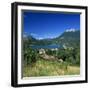 View over Village to Lake, Duingt, Lake Annecy, Rhone Alpes, France, Europe-Stuart Black-Framed Photographic Print