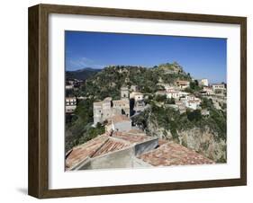 View over Village Used as Set for Filming the Godfather, Savoca, Sicily, Italy, Europe-Stuart Black-Framed Photographic Print