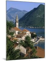 View over Village with the Church of St. Nikola Belfry, Perast, the Boka Kotorska (Bay of Kotor), U-Stuart Black-Mounted Photographic Print