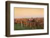 View over Vineyards to the Wine Village Burrweiler in Autumn at Sunset-Marcus Lange-Framed Photographic Print