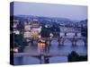 View Over Vltava River from Letna Gardens, Prague, Czech Republic-Sergio Pitamitz-Stretched Canvas