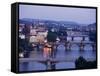 View Over Vltava River from Letna Gardens, Prague, Czech Republic-Sergio Pitamitz-Framed Stretched Canvas