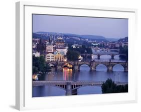 View Over Vltava River from Letna Gardens, Prague, Czech Republic-Sergio Pitamitz-Framed Photographic Print