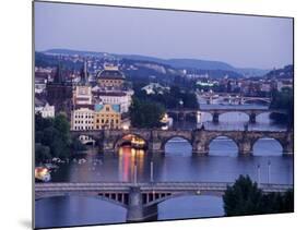 View Over Vltava River from Letna Gardens, Prague, Czech Republic-Sergio Pitamitz-Mounted Photographic Print