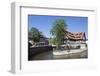 View over Wehrneckarkanal Chanel to Schwoerhaus House and Castle-Markus Lange-Framed Photographic Print