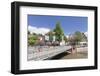 View over Wehrneckarkanal Chanel to Schwoerhaus House-Markus Lange-Framed Photographic Print