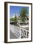 View over Wehrneckarkanal Chanel to St. Dionysius Church (Stadtkirche St. Dionys)-Markus Lange-Framed Photographic Print