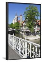 View over Wehrneckarkanal Chanel to St. Dionysius Church (Stadtkirche St. Dionys)-Markus Lange-Framed Photographic Print