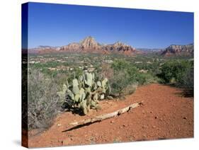 View Over West Sedona from the Slopes of Table Top Mountain, Arizona, USA-Ruth Tomlinson-Stretched Canvas