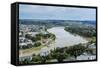 View over Whanganui and the Whanganui River, North Island, New Zealand, Pacific-Michael Runkel-Framed Stretched Canvas