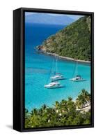 View over White Bay, Jost Van Dyke, British Virgin Islands, West Indies, Caribbean, Central America-Michael Runkel-Framed Stretched Canvas