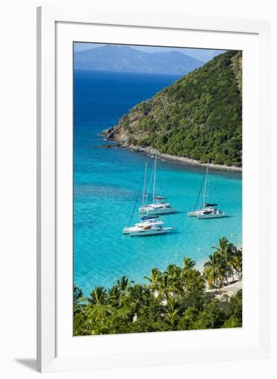 View over White Bay, Jost Van Dyke, British Virgin Islands, West Indies, Caribbean, Central America-Michael Runkel-Framed Premium Photographic Print
