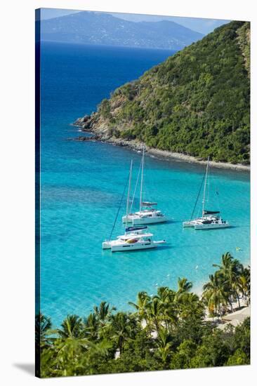 View over White Bay, Jost Van Dyke, British Virgin Islands, West Indies, Caribbean, Central America-Michael Runkel-Stretched Canvas