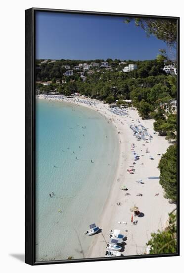 View over White Sand Beach, Cala Galdana, Menorca, Balearic Islands, Spain, Mediterranean-Stuart Black-Framed Photographic Print