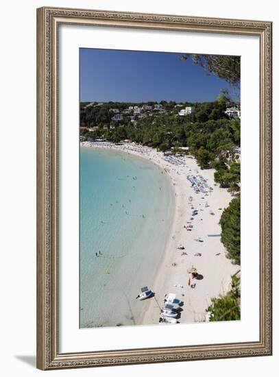 View over White Sand Beach, Cala Galdana, Menorca, Balearic Islands, Spain, Mediterranean-Stuart Black-Framed Photographic Print