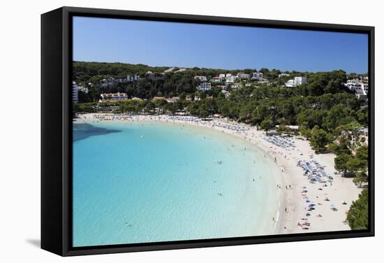 View over White Sand Beach, Cala Galdana, Menorca, Balearic Islands, Spain, Mediterranean-Stuart Black-Framed Stretched Canvas