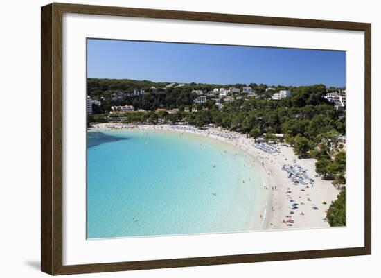 View over White Sand Beach, Cala Galdana, Menorca, Balearic Islands, Spain, Mediterranean-Stuart Black-Framed Photographic Print