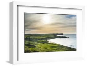 View over Whitepark Bay (White Park Bay), County Antrim, Ulster, Northern Ireland, United Kingdom-Michael Runkel-Framed Photographic Print