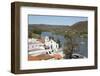 View over whitewashed village of Alcoutim on Rio Guadiana river, Alcoutim, Algarve, Portugal, Europ-Stuart Black-Framed Photographic Print