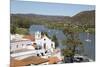 View over whitewashed village of Alcoutim on Rio Guadiana river, Alcoutim, Algarve, Portugal, Europ-Stuart Black-Mounted Photographic Print