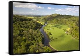 View over Wye Valley from Symonds Yat Rock-Stuart Black-Framed Stretched Canvas