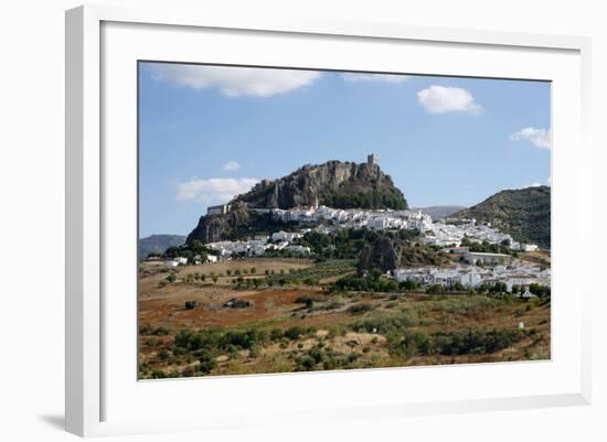 View over Zahara Village at Parque Natural Sierra De Grazalema, Andalucia, Spain, Europe-Yadid Levy-Framed Photographic Print