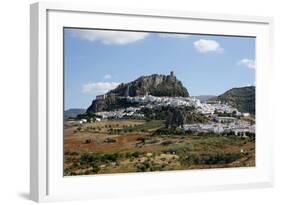 View over Zahara Village at Parque Natural Sierra De Grazalema, Andalucia, Spain, Europe-Yadid Levy-Framed Photographic Print