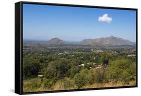 View over Zomba from the Zomba Plateau, Malawi, Africa-Michael Runkel-Framed Stretched Canvas