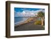 View overlooking Playa Grande beach and Atlantic Ocean, Puerto del Carmen, Lanzarote, Las Palmas-Frank Fell-Framed Photographic Print