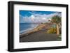 View overlooking Playa Grande beach and Atlantic Ocean, Puerto del Carmen, Lanzarote, Las Palmas-Frank Fell-Framed Photographic Print