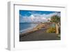 View overlooking Playa Grande beach and Atlantic Ocean, Puerto del Carmen, Lanzarote, Las Palmas-Frank Fell-Framed Photographic Print