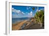 View overlooking Playa Grande beach and Atlantic Ocean, Puerto del Carmen, Lanzarote, Las Palmas-Frank Fell-Framed Photographic Print